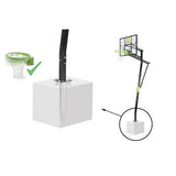 EXIT Galaxy basketball backboard for installing on ground with dunk hoop - green/black