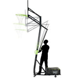 EXIT Galaxy Portable Basketball Backboard - Green/Black (with Dunk rim)