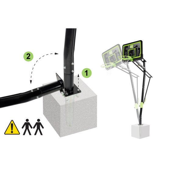 EXIT Galaxy Ground Mount Basketball Backboard - Black Edition