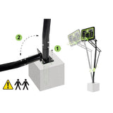 EXIT Galaxy Ground Mount Basketball Backboard - Black Edition
