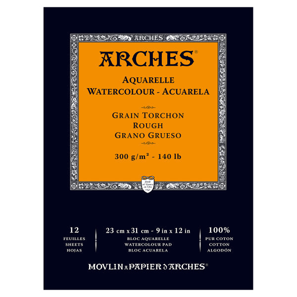 "Arches Glued 23x31cm pad (9""x12"") R" Product Code:	1795102