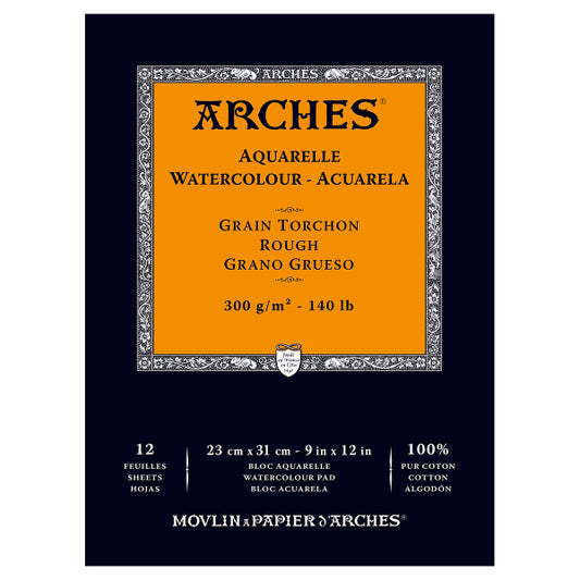 "Arches Glued 23x31cm pad (9""x12"") R" Product Code:	1795102