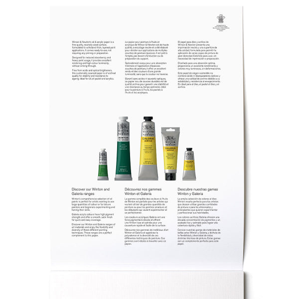 Winsor & Newton Oil & Acrylic Pad 9inx12in 230gsm