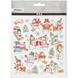 Glitter Stickers Snowmen on Skis
