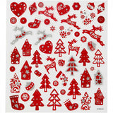 Stickers 15x16,5 cm - Red/white Christmas (1 sheet)