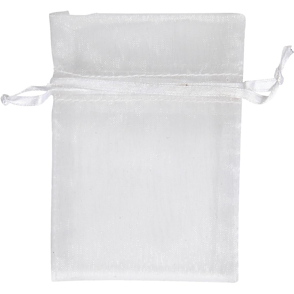 Organza Bags 7x10cm 10pcs White