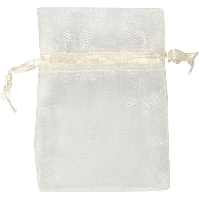 Organza Bags 7x10cm 10pcs Off-White