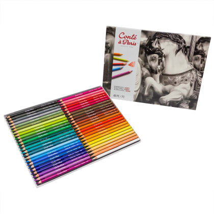 Conte - Pastel Pencils - 48 Assorted - Metal Boxes