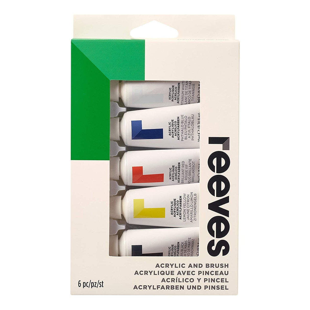 REEVES 5 X 22ML ACRYLIC SET