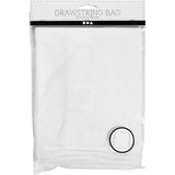 Drawstring bag, size 37x41 cm, 130 g/m2, 1 pc, whi