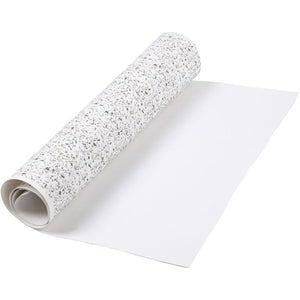 Faux Leather Paper Roll - White