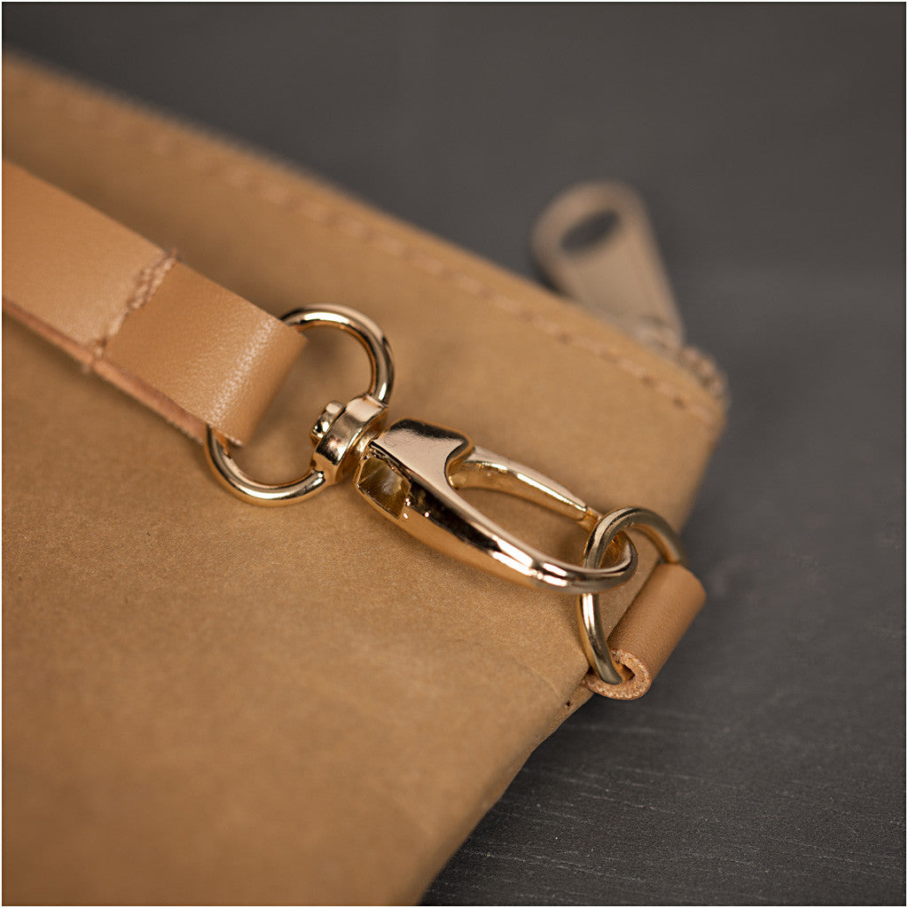 Faux Leather Clutch Bag, L: 21 cm, H: 18, 1 pc, li