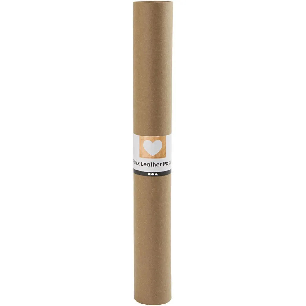 Faux Leather Paper Roll - Dark Brown