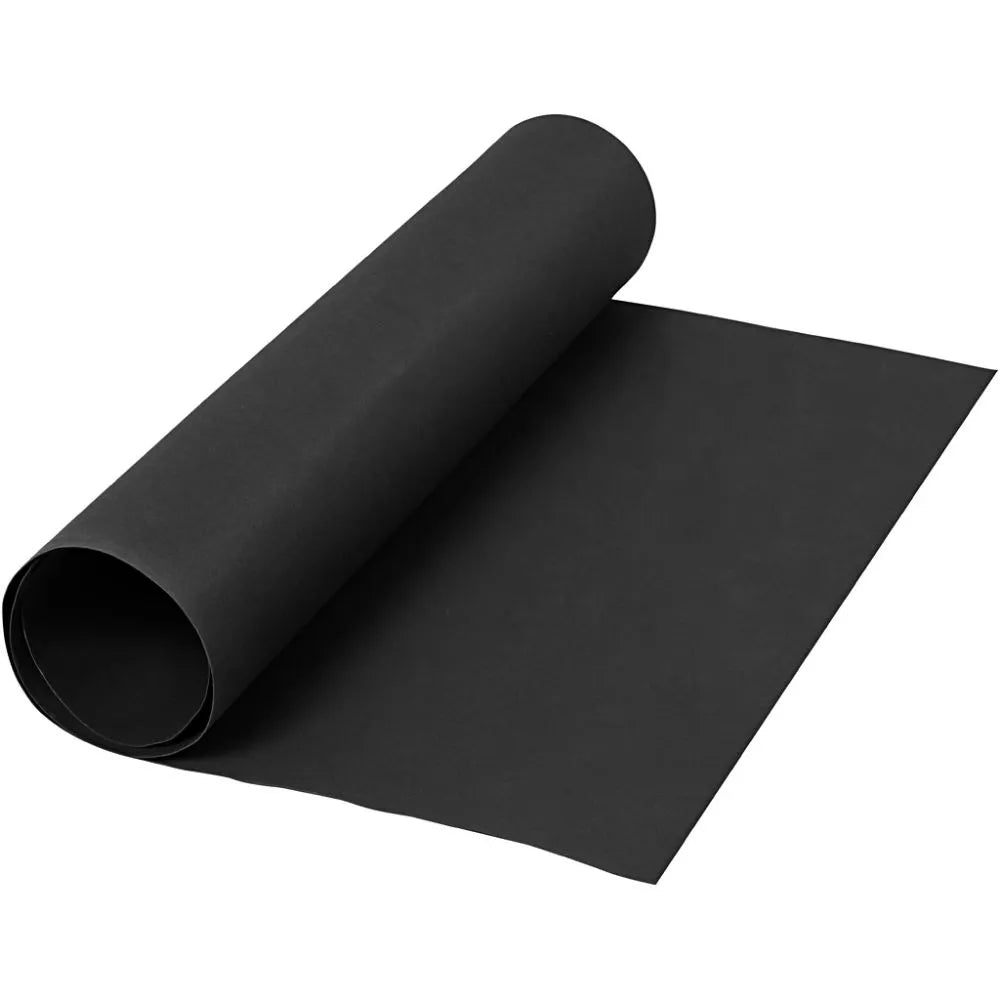 Faux Leather Paper Roll - Black