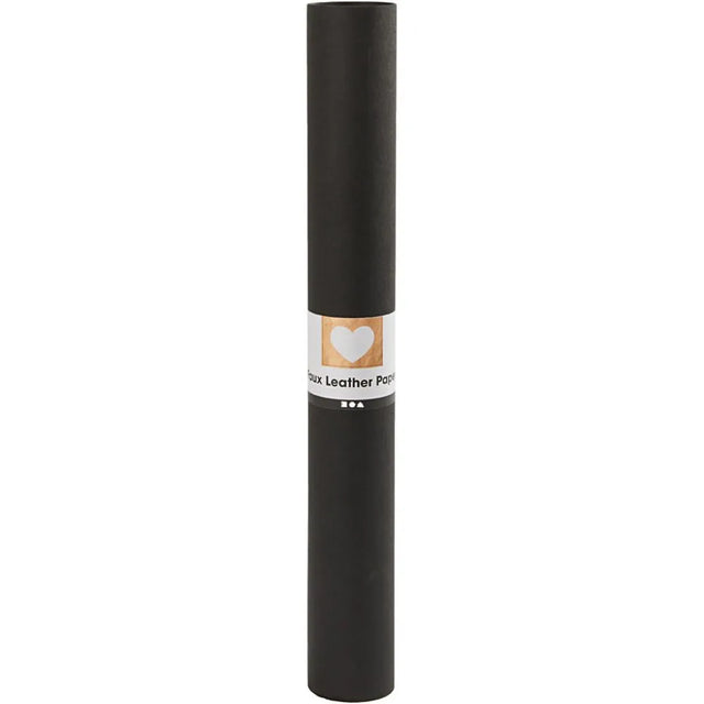 Faux Leather Paper Roll - Black