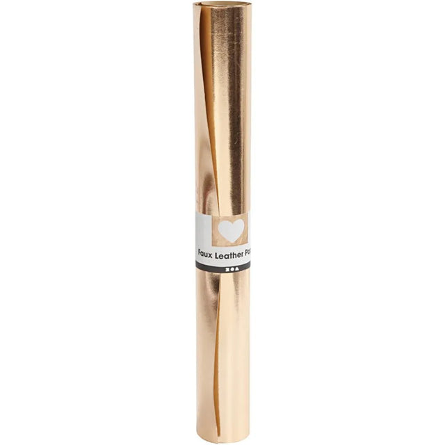 Faux Leather Paper Roll - Rose Gold