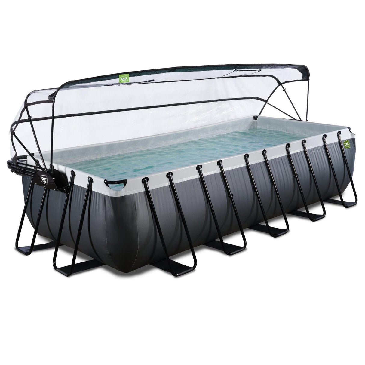 EXIT Toys rectangular pool with black leather frame
