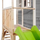 EXIT Wooden Loft 700 with Slide and Sandbox - Grey 
