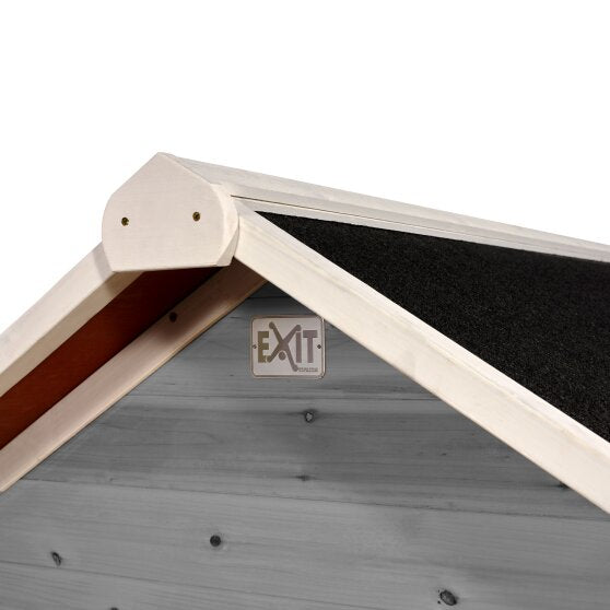 EXIT Wooden Loft 700 with Slide and Sandbox - Grey 