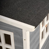 EXIT Wooden Loft 700 with Slide and Sandbox - Grey 