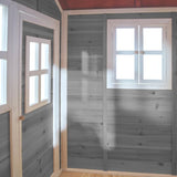 EXIT Wooden Loft 700 with Slide and Sandbox - Grey