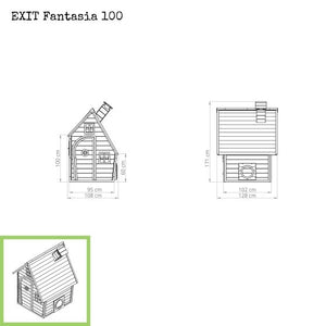 EXIT Fantasia 100 Wooden Playhouse - Green