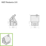EXIT Fantasia 100 Wooden Playhouse - Natural