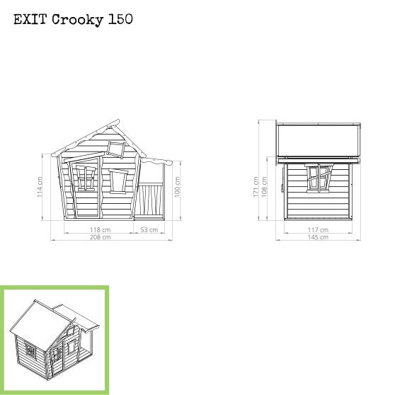 EXIT Crooky 150 Playhouse - Grey Beige (FSC 100%)
