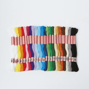 Basic 24-piece embroidery thread set