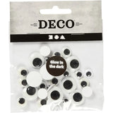 Googly Eyes, D: 8+10+14 mm, 30 mixed