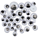 Googly Eyes, D: 8-20 mm, 24 mixed