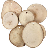 Wooden Disc with Hole - Assorted Sizes (25 Pack)