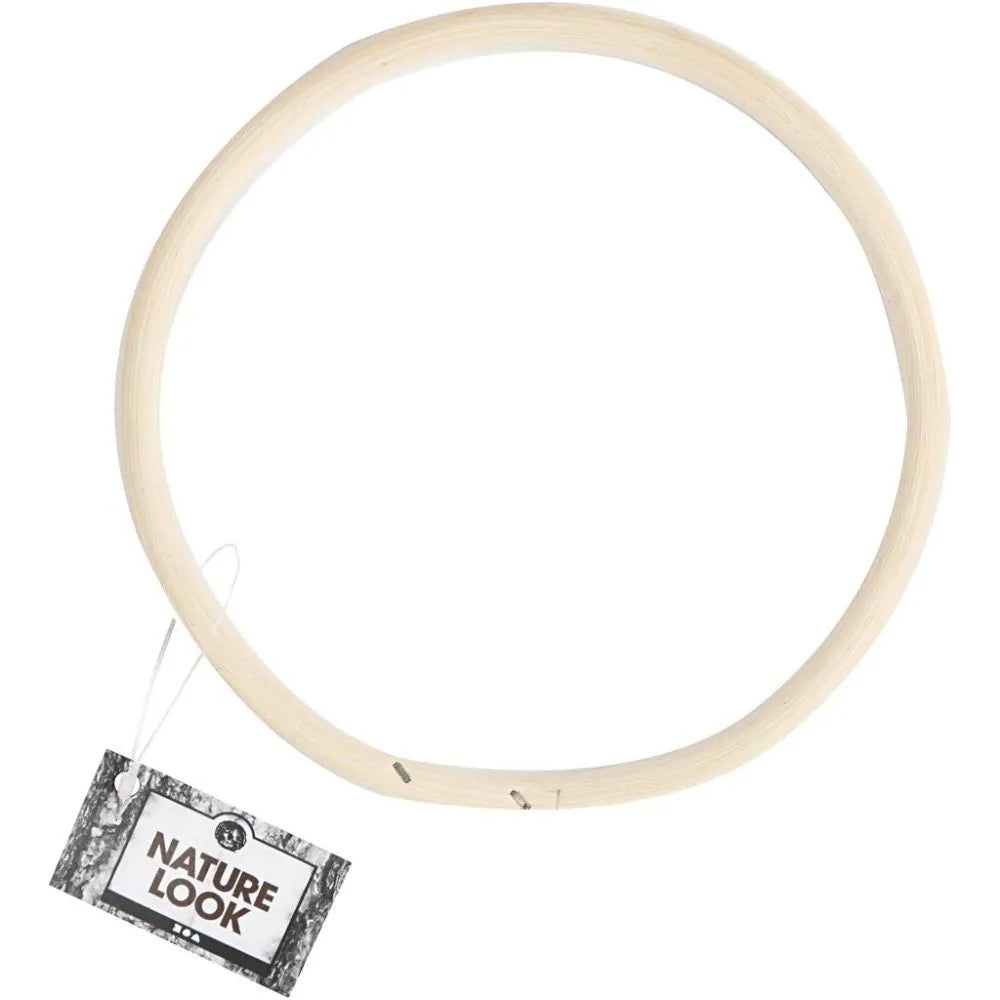 Bamboo ring, D: 15.3 cm, 1 pc, natural
