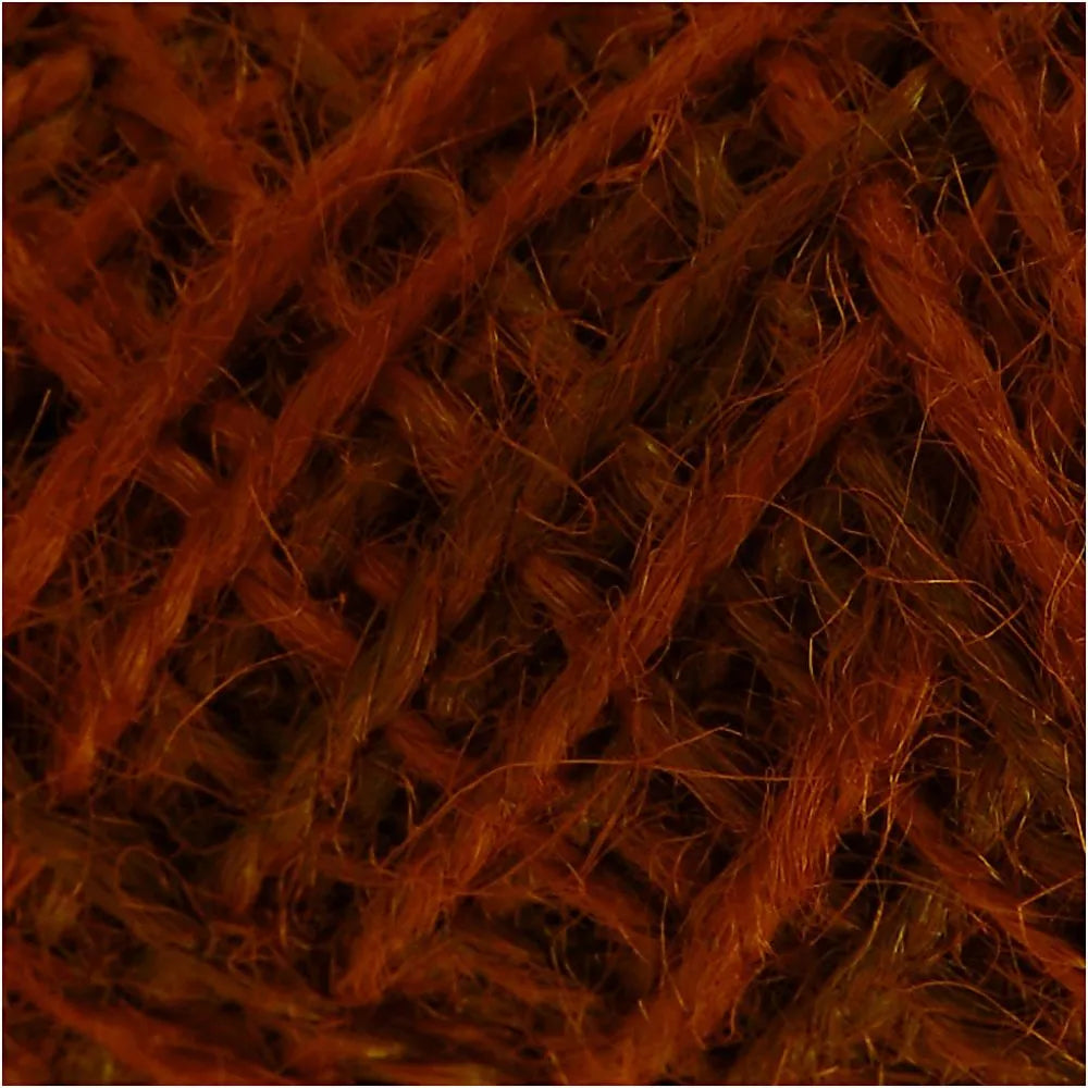 Natural Hemp, thickness 1-2 mm, 30 m, red