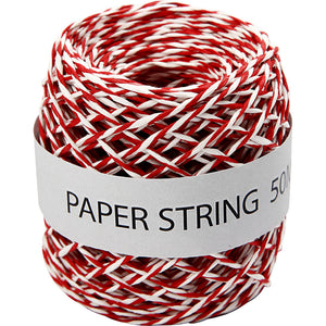 Paper Cord 50M Red/White