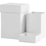 Square boxes, size 4.5+6 cm, H: 7+9 cm, 2 pcs