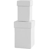 Square boxes, size 4.5+6 cm, H: 7+9 cm, 2 pcs