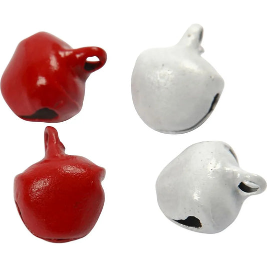 Red & White Mini Bells - 25 Pack