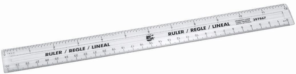 PLASTIC RULER 30CM X 10