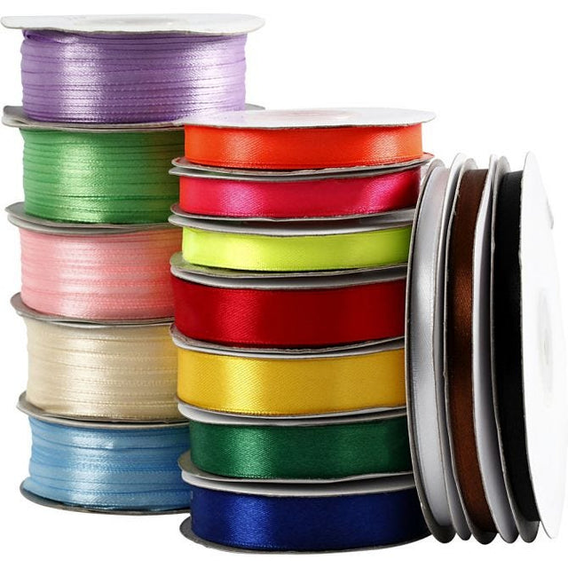 Satin Ribbon assorted - single