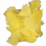 Feathers, yellow, size 7-8 cm, 50 g/ 1 pack