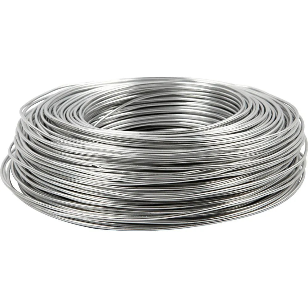 Aluminium Wire, silver, round, thickness 2 mm, 100