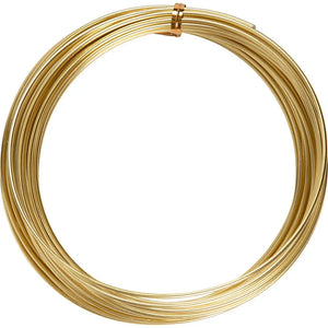 Aluminium Wire, Round, 2 mm, Gold