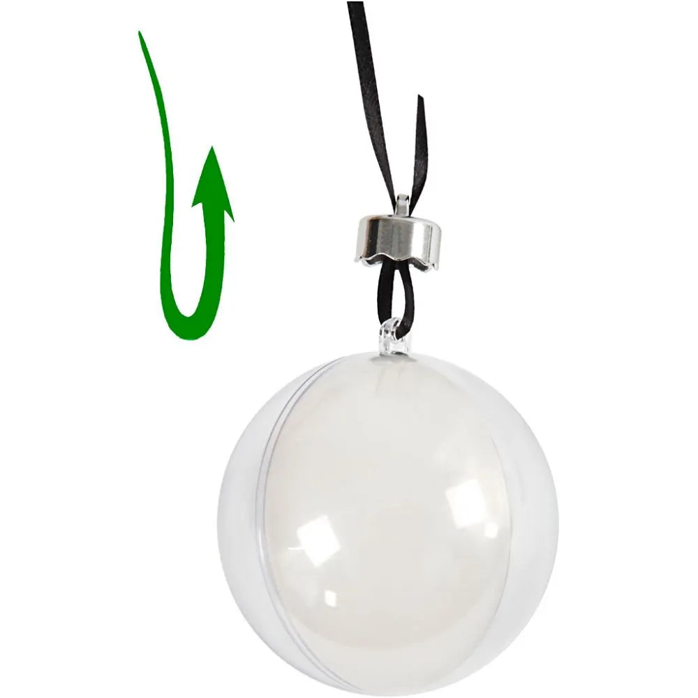 Baubles to Decorate 6CM - Transparent (8 Pieces)