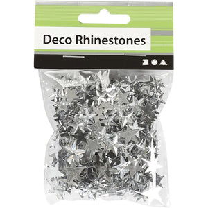 Rhinestones, size 11+12+16 mm, 360 pcs, silver