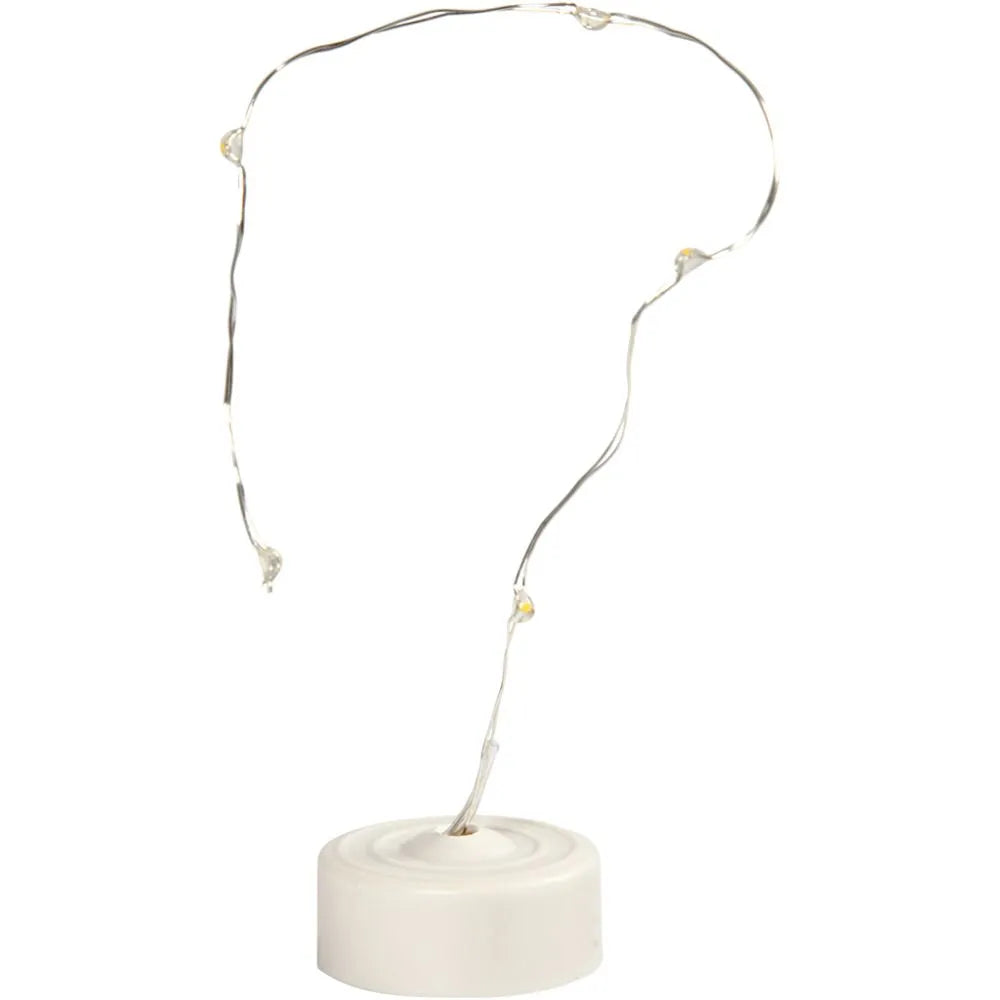 LED String of Lights, L: 27 cm, 1 pc, silver
