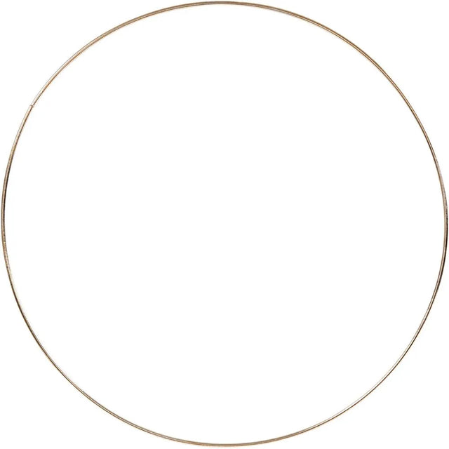 Gold Hanging Hoop, Wire wreath, D:30