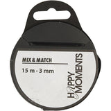 Happy Moments Satin Ribbon - Black (1 Roll)