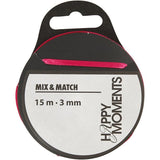 Satin Ribbon W: 3 mm 15m Roll - Pink