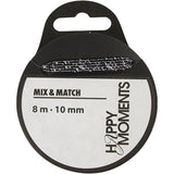 Satin Ribbon With Print W: 10 mm - Black 8mm